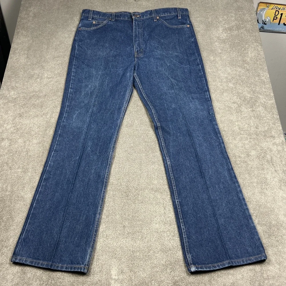 Vintage Levis Jeans Mens 41x33 Blue 517 90s Orange Tab Bootcut USA (Tag42x32)